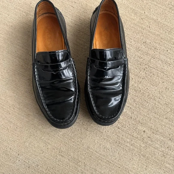 Tod’s Patent Leather Loafers Rubber Sole 7.5 - Picture 1 of 10